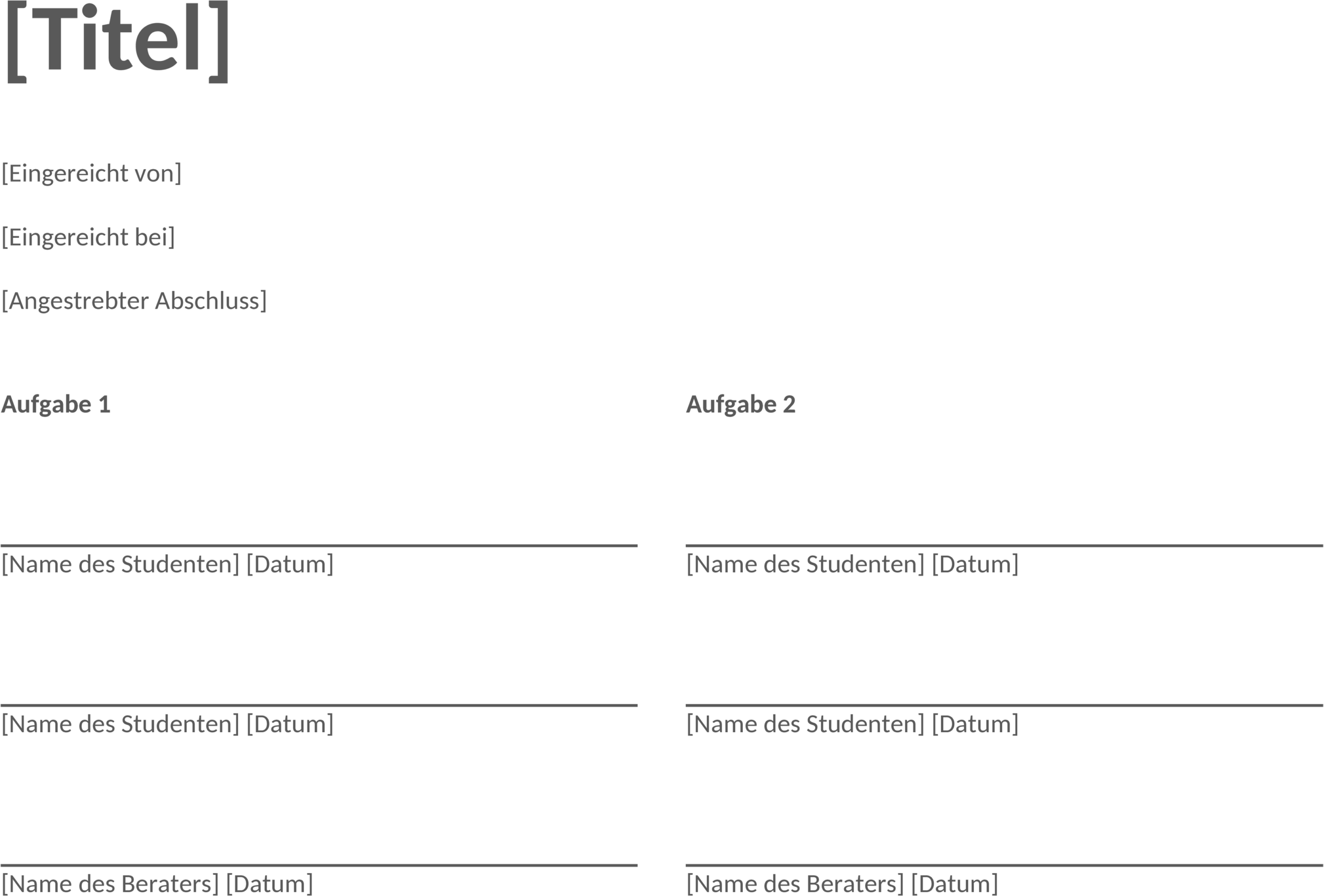 Word-Vorlage Gruppenarbeit für Projekte
