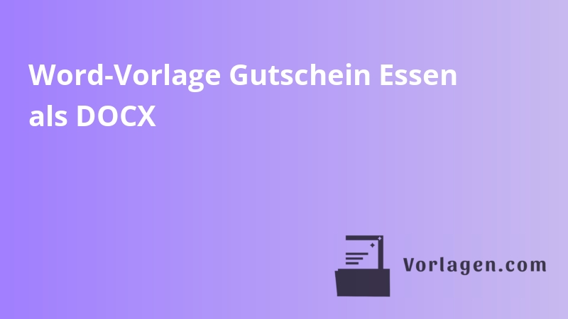 Word-Vorlage Gutschein Essen als DOCX