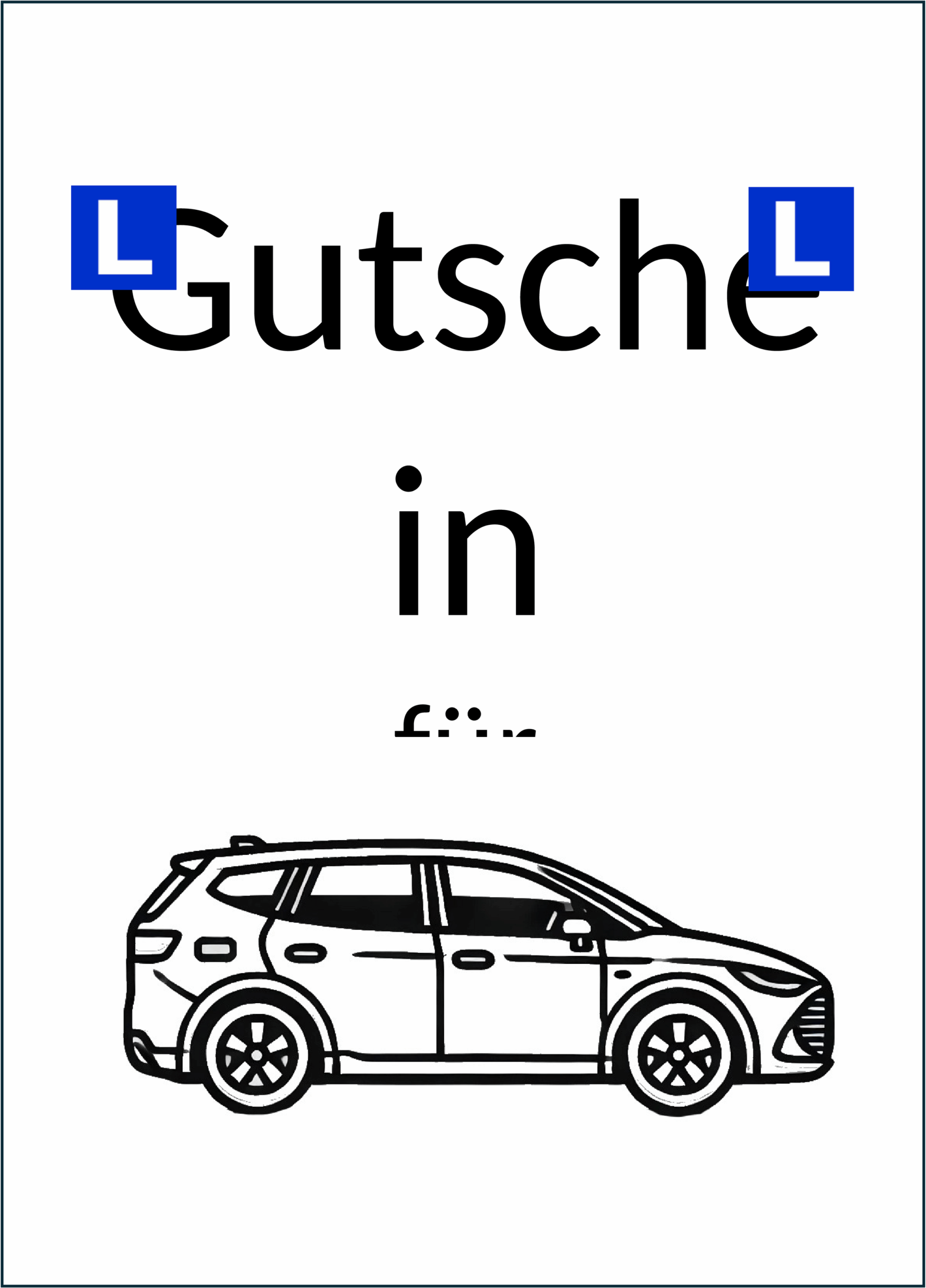 Word-Vorlage Gutschein für Fahrstunden
