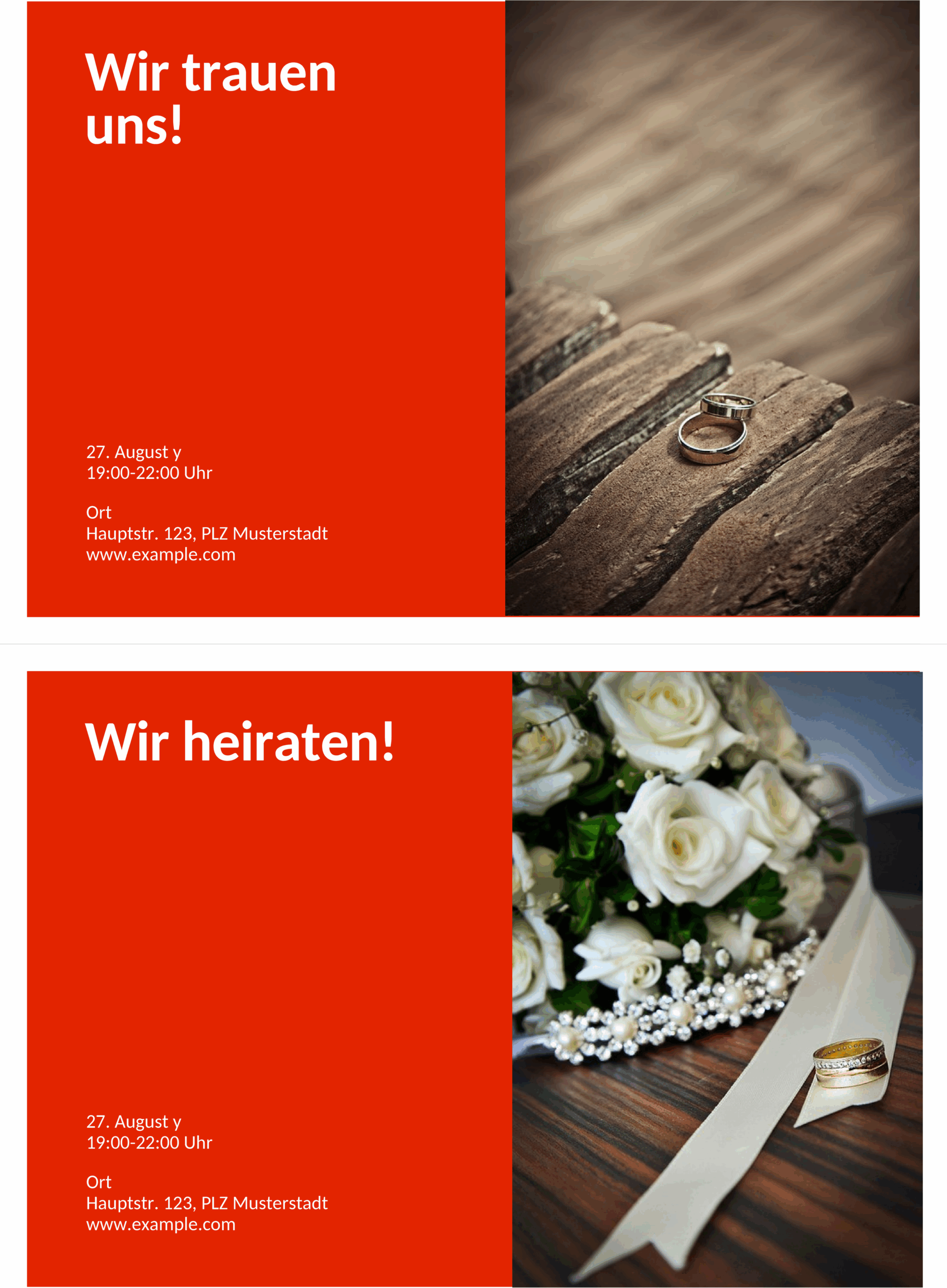 Word Vorlage Hochzeitseinladung