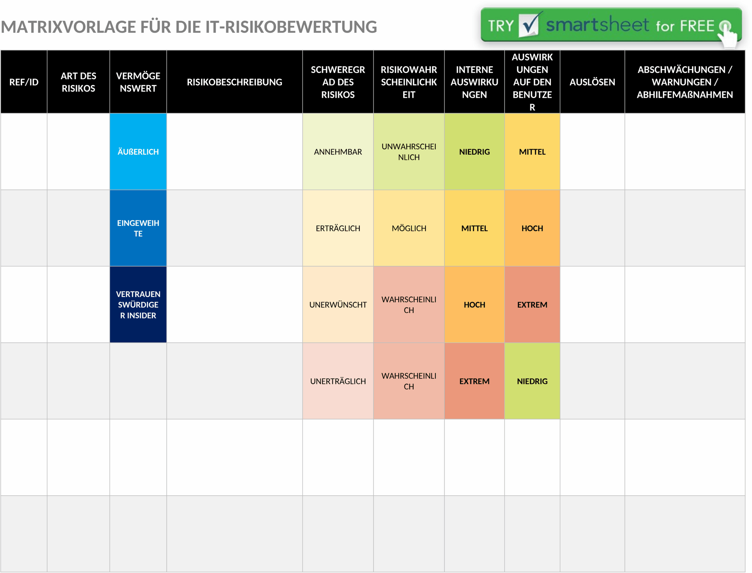 Word-Vorlage IT-Risiko-Assessment-Matrix