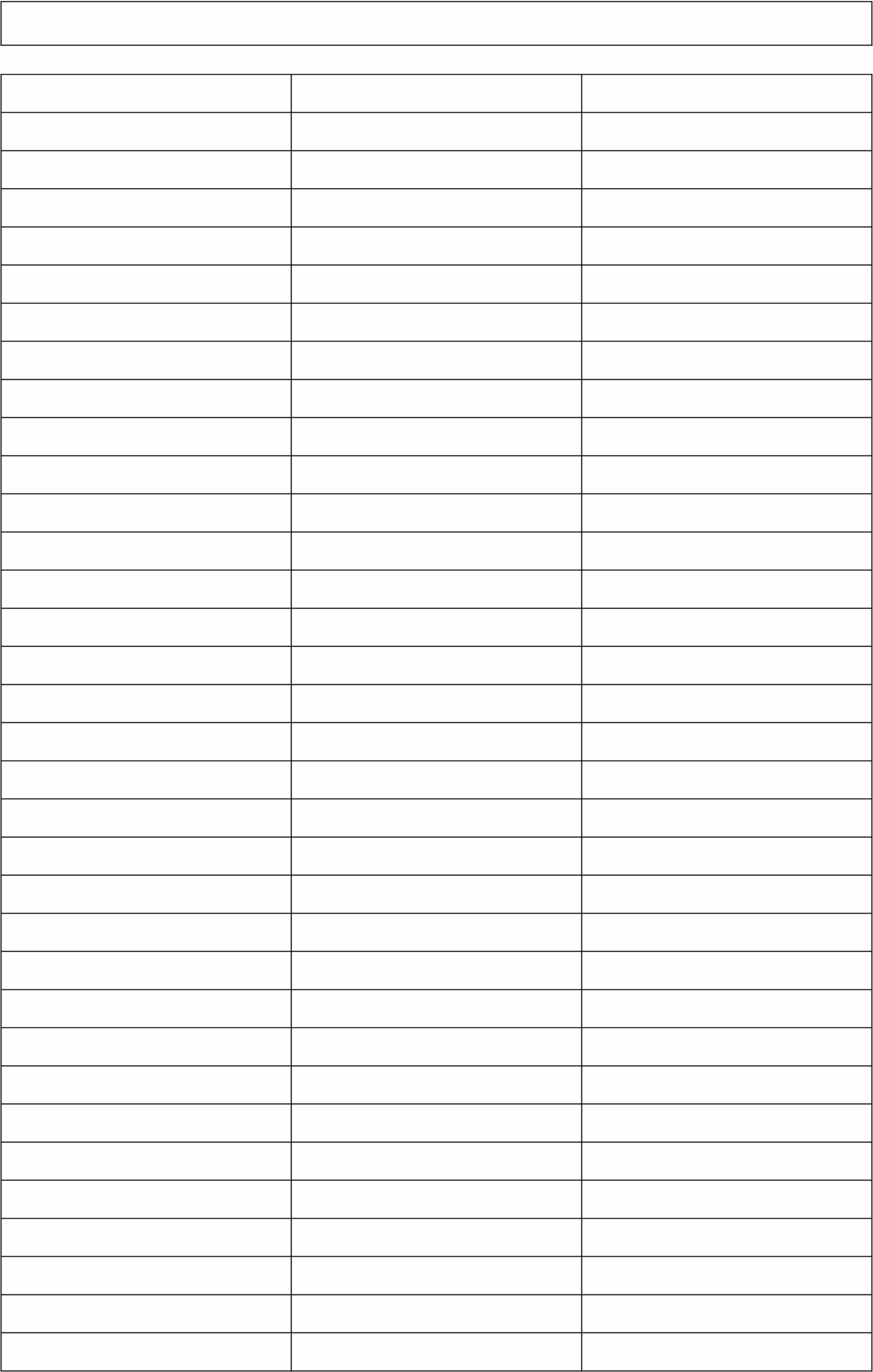 Word Vorlage Leere Tabelle mit drei Spalten