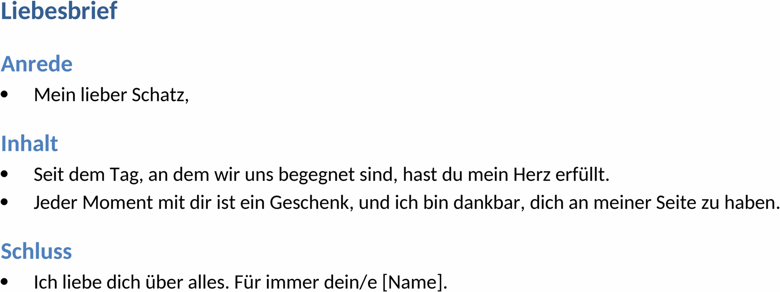 Word-Vorlage für Liebesbriefe