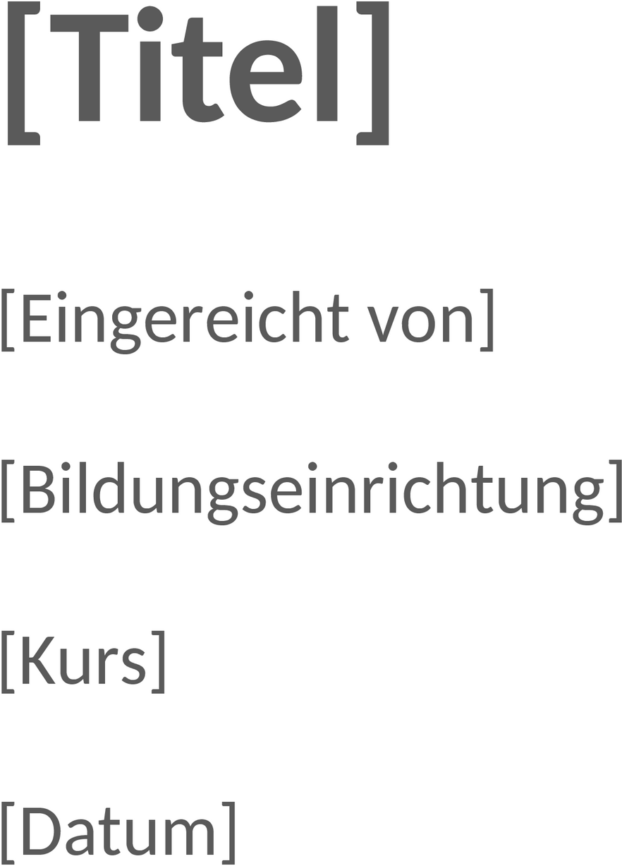 Word-Vorlage für Literaturübersicht