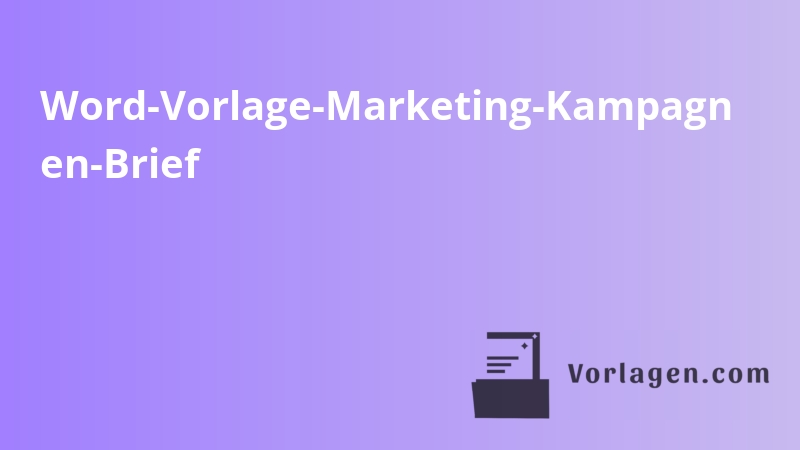 Word-Vorlage-Marketing-Kampagn en-Brief