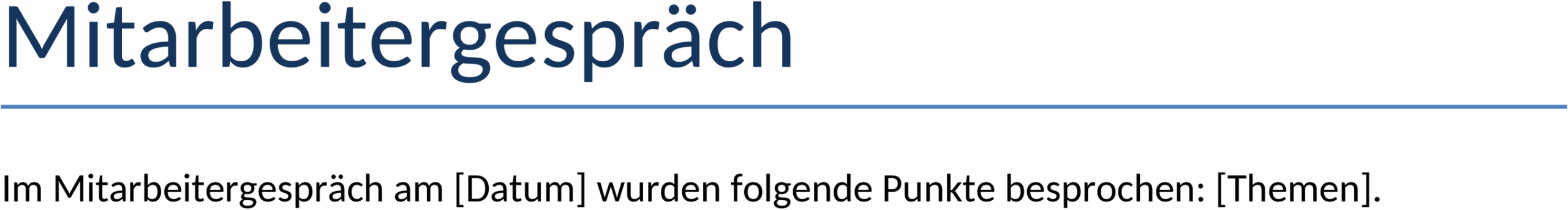 Word-Template Mitarbeitergespräch