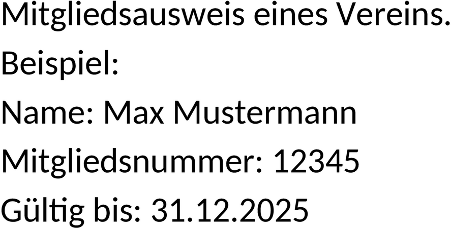 Word-Vorlage Mitgliedsausweis Verein