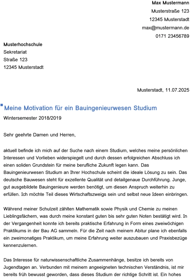 word-vorlage-motivation-bauingenieurwesen-studium