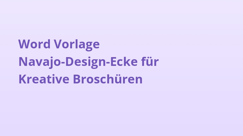 Word Vorlage Navajo-Design-Ecke für Kreative Broschüren