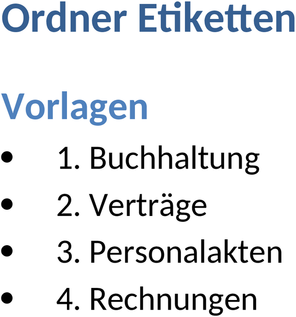 Word-Vorlage für Ordner-Etiketten