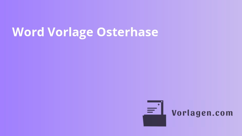 Word Vorlage Osterhase