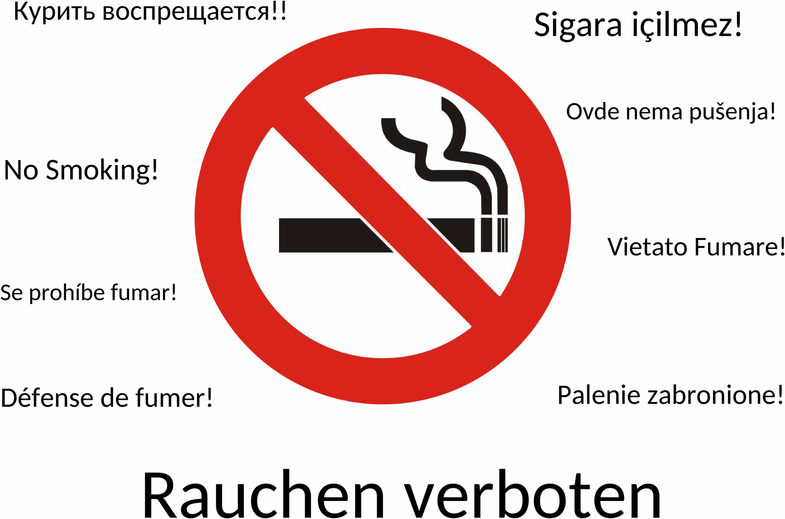 Word Vorlage Rauchen-verboten-Schild