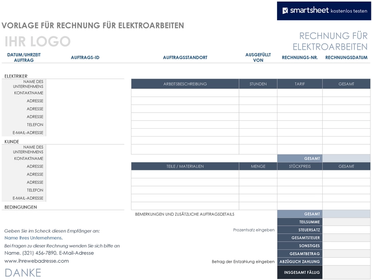 word-vorlage-rechnung-elektroarbeiten-aufbau-gestalten