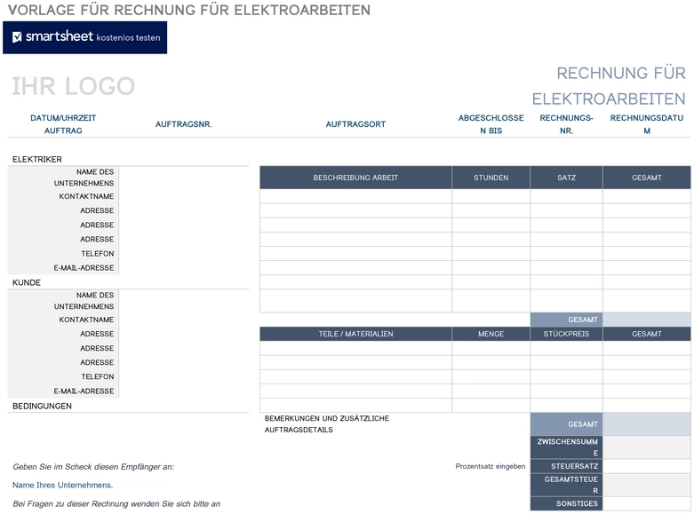 word-vorlage-rechnung-elektroarbeiten