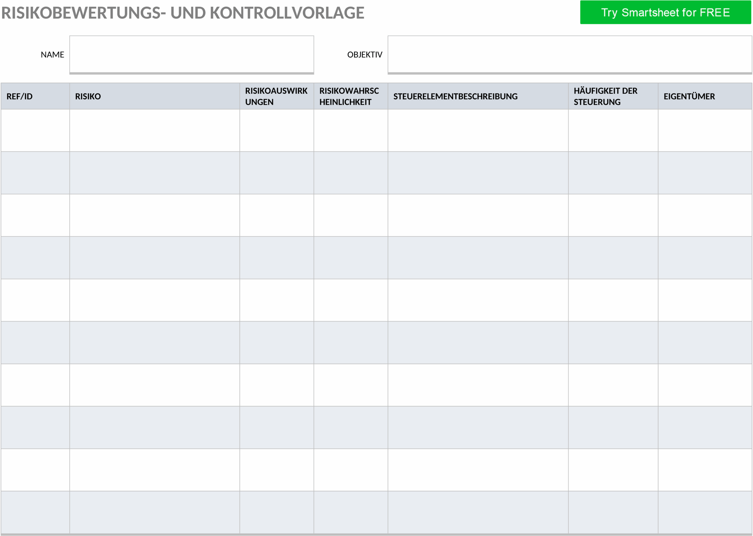 Word-Vorlage für Risiko- und Kontrollbewertung