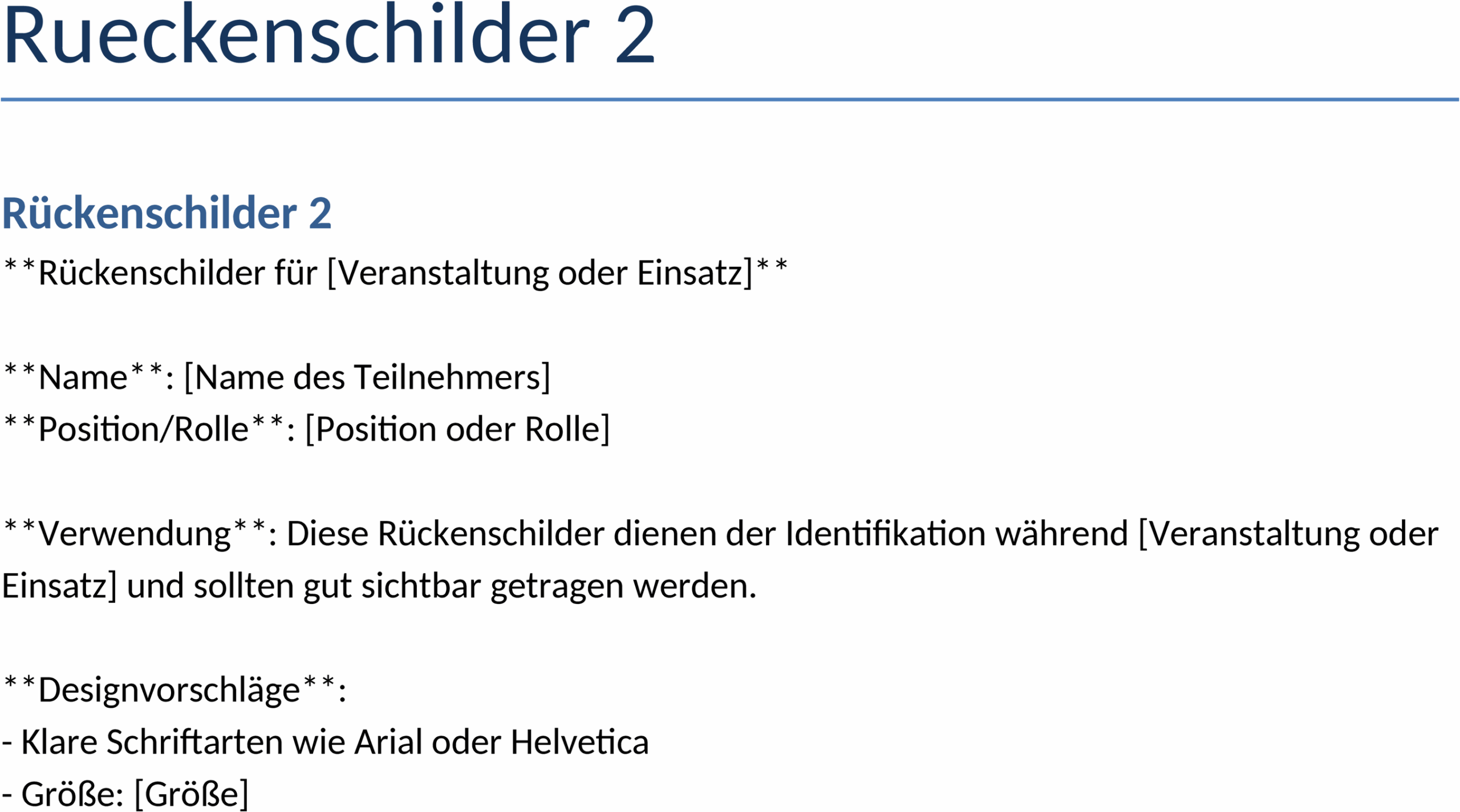 Word Vorlage Rückenschilder