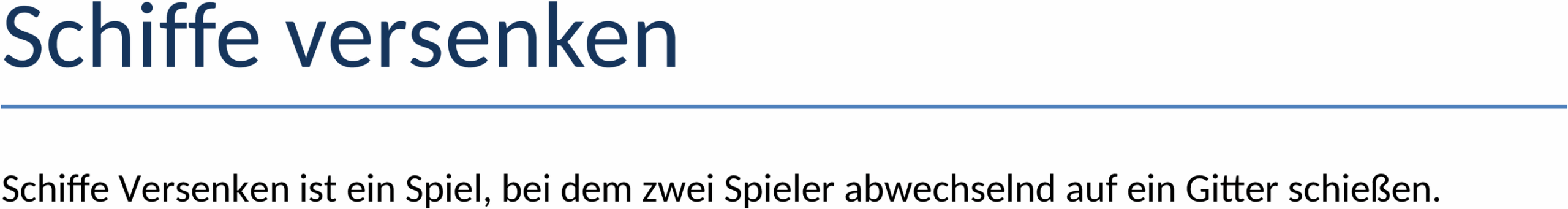Word-Vorlage Schiffe Versenken
