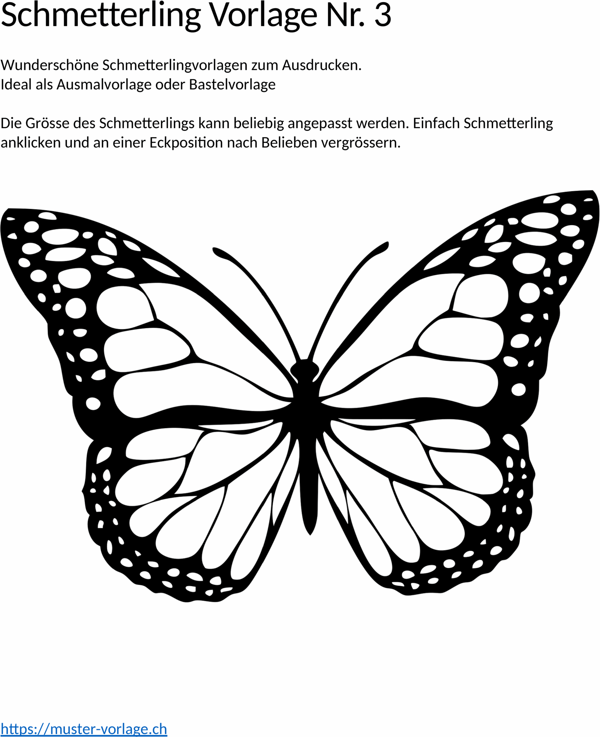 Word-Vorlage Schmetterling