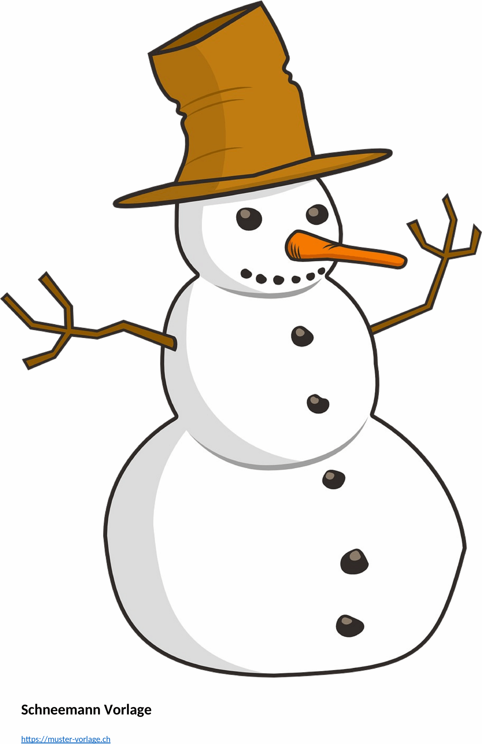 Word Vorlage Schneemann