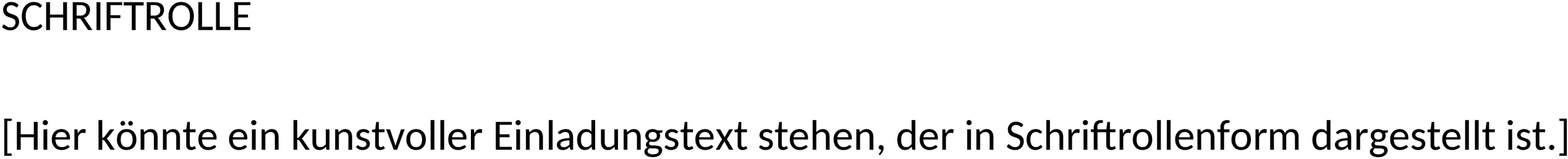 Word-Vorlage Schriftrolle