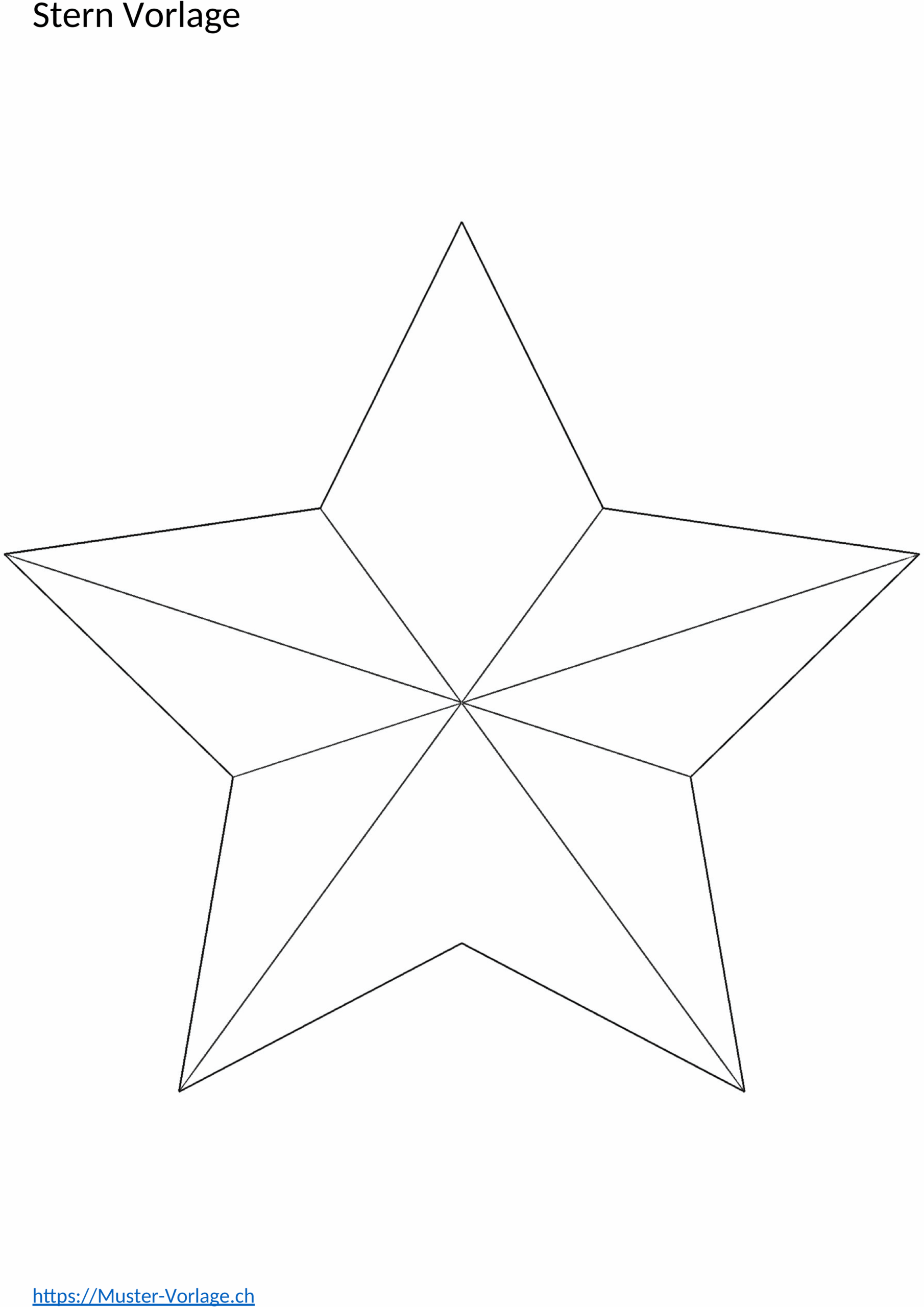 Word Vorlage Sternmuster für Bastelarbeiten