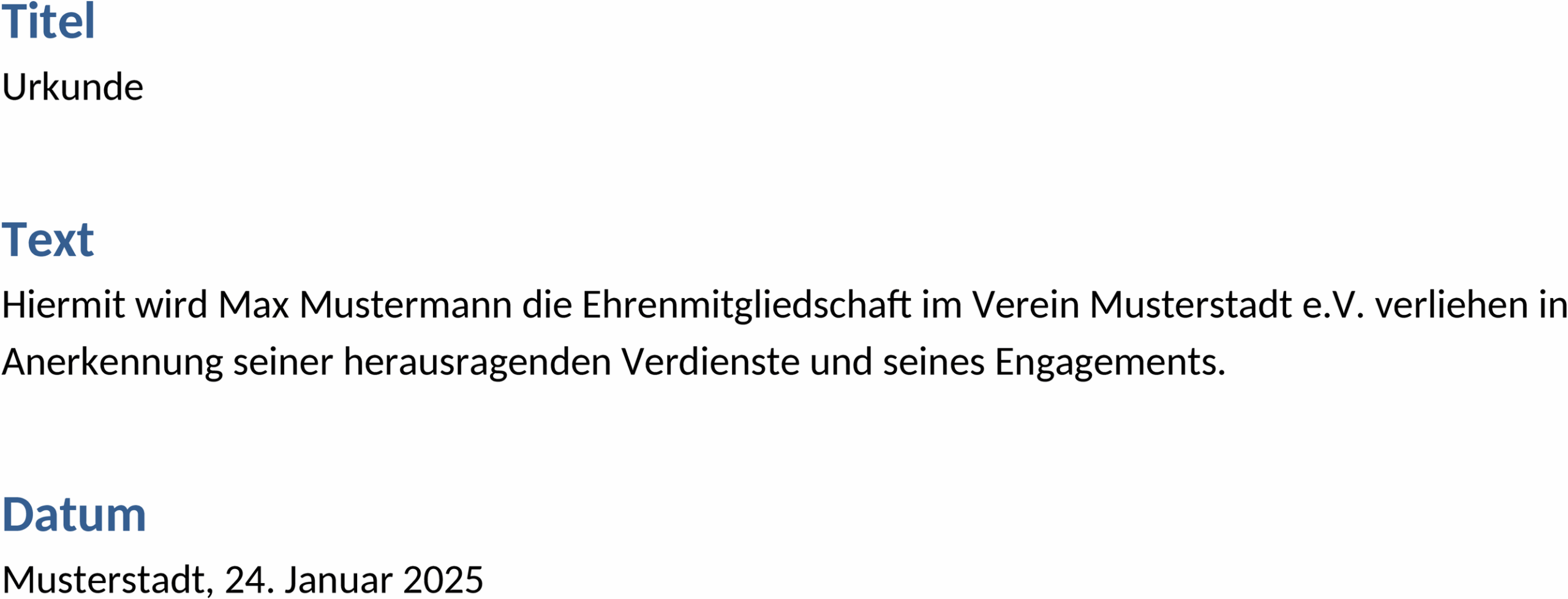 Word-Vorlage Urkunde Ehrenmitglied