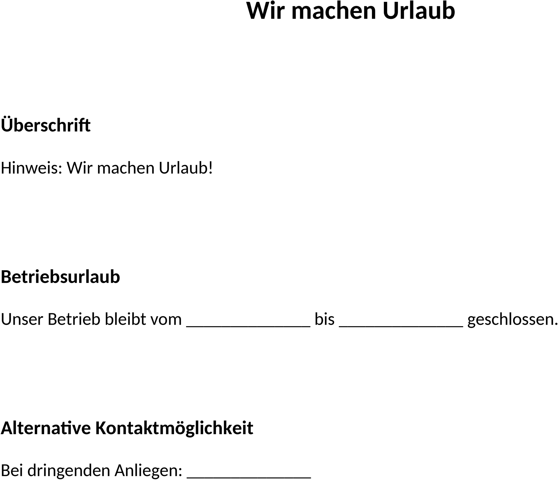 Word-Vorlage für Urlaubseinladungen
