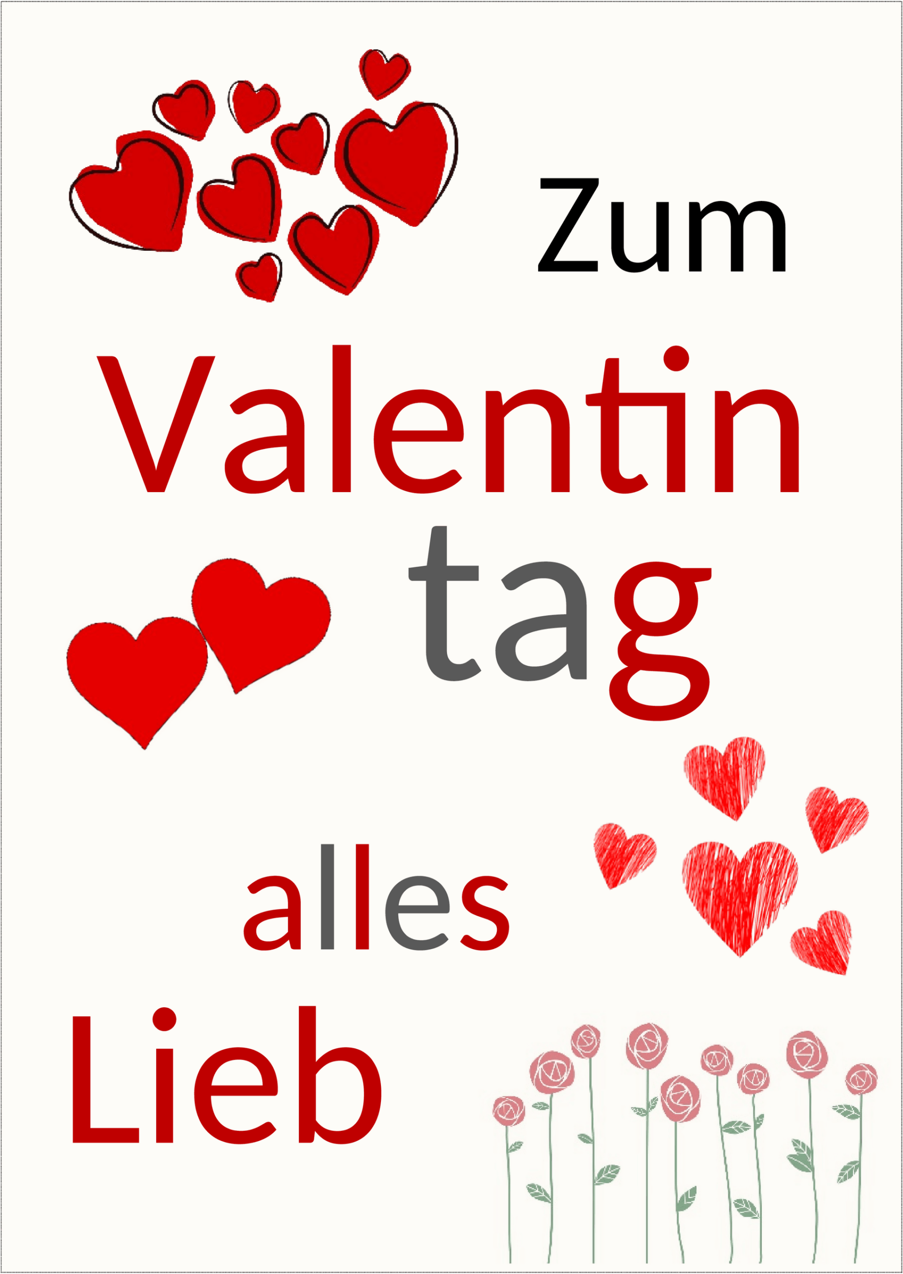 Word-Vorlage Valentinstagskarte