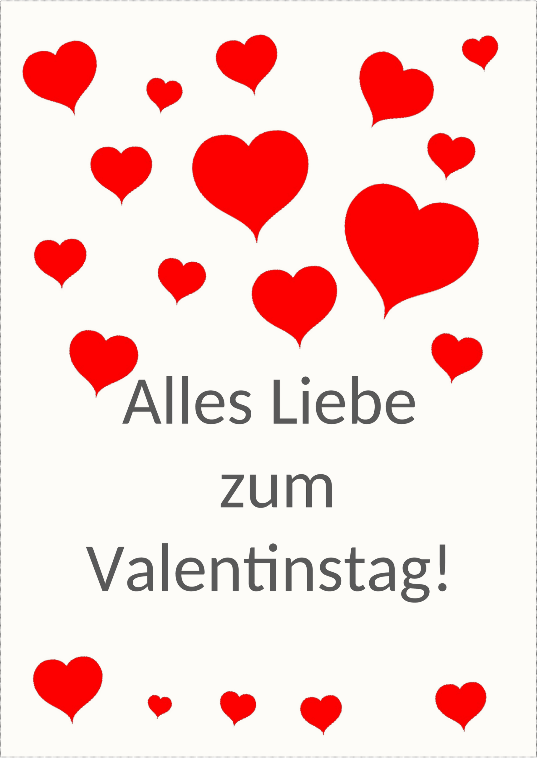 Word-Vorlage für Valentinstagskarte