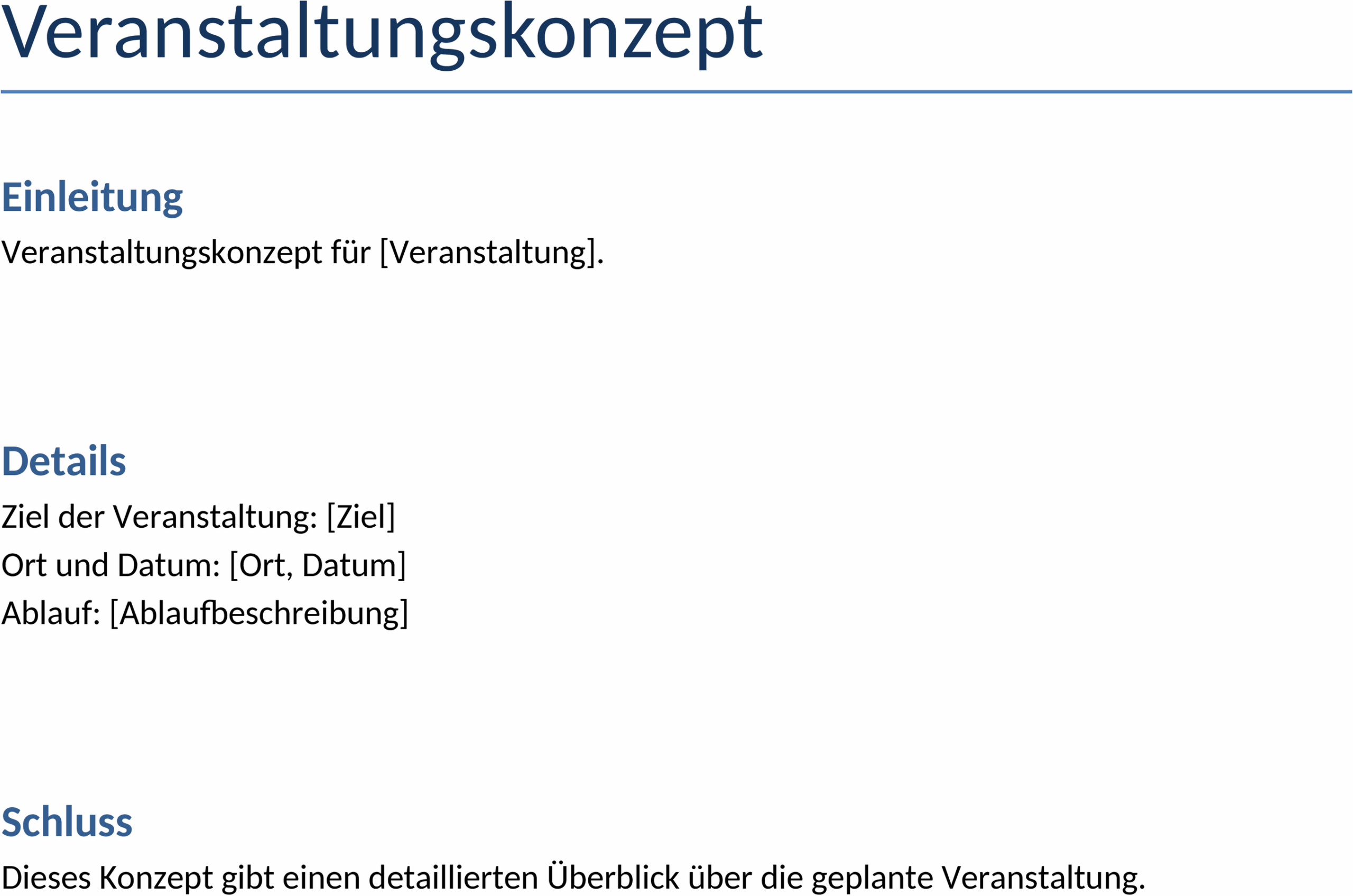 Word-Vorlage Veranstaltungskonzept