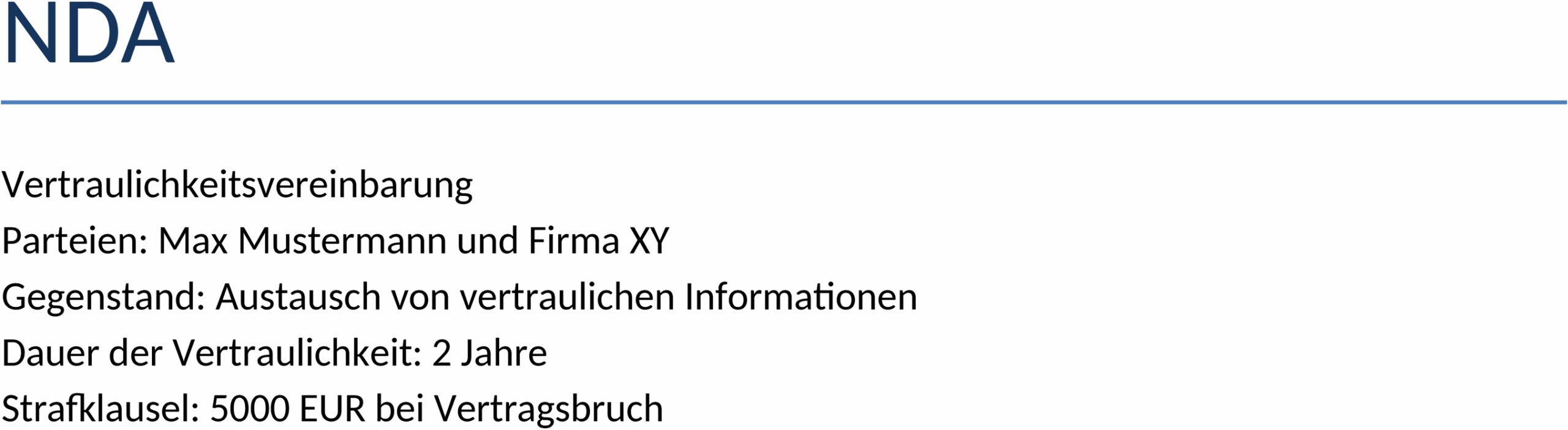 Word Vorlage Vertraulichkeitsvereinbarung