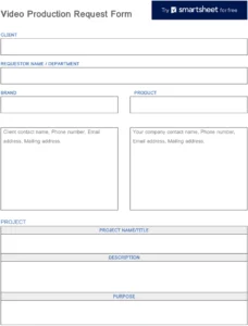word-vorlage-video-production-request-form