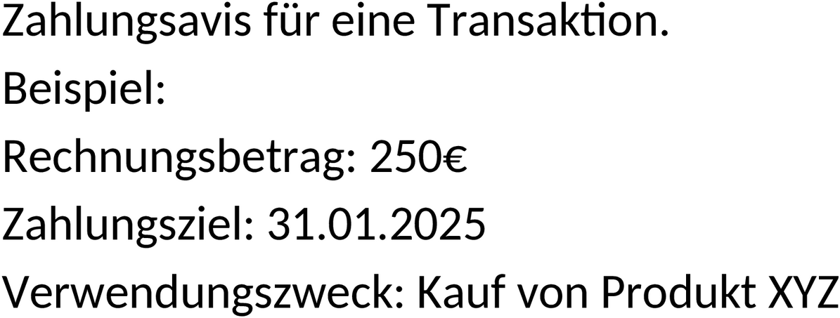 Word-Vorlage Zahlungsavis