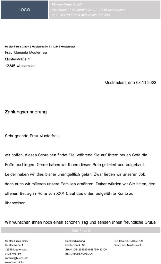 word-vorlage-zahlungserinnerung-geschrieben