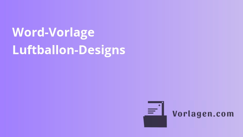 Word-Vorlage Luftballon-Designs