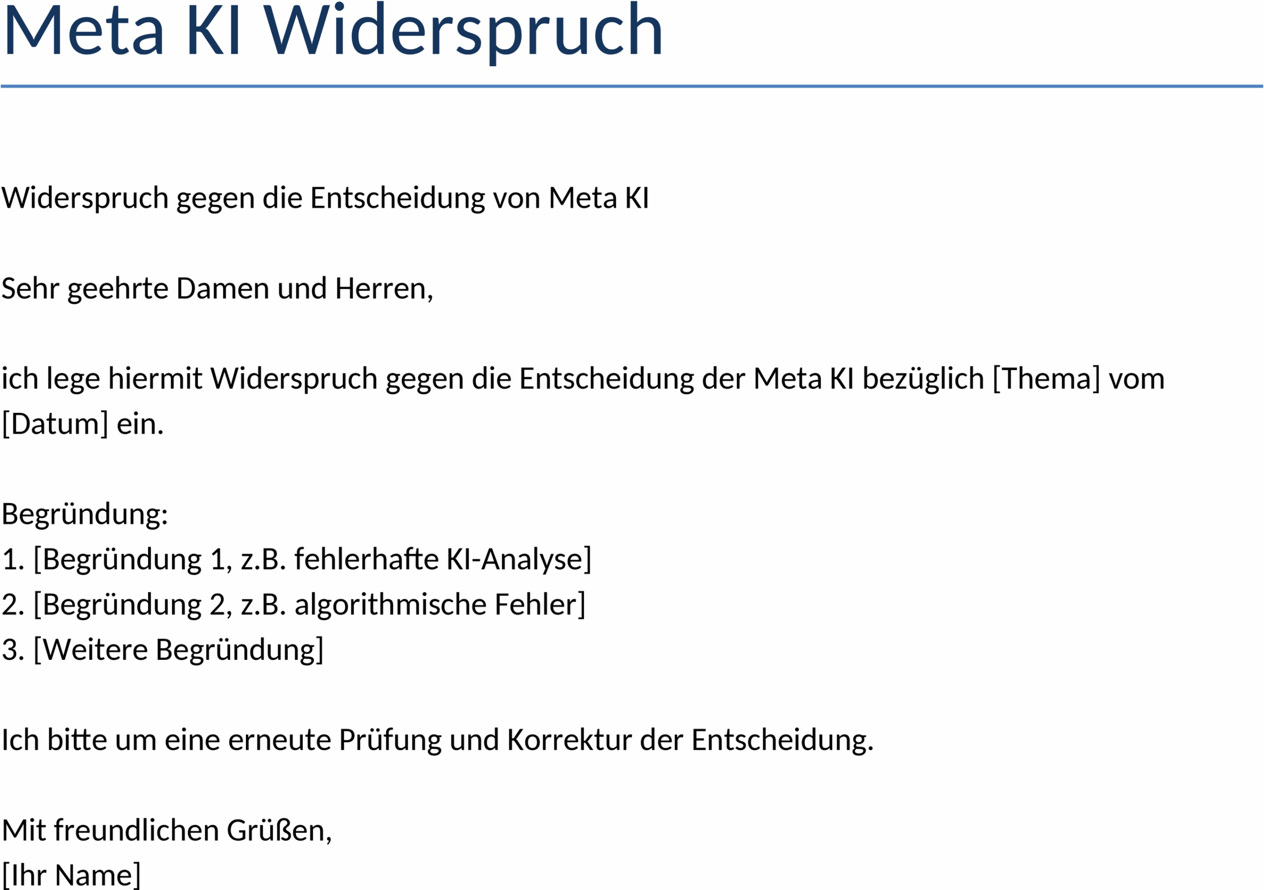 Word-Widerspruch-Template
