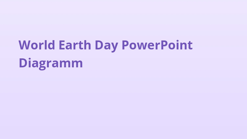World Earth Day PowerPoint Diagramm