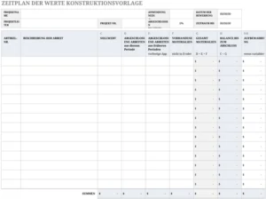 zeitplan-der-werte-konstruktion-vorlage