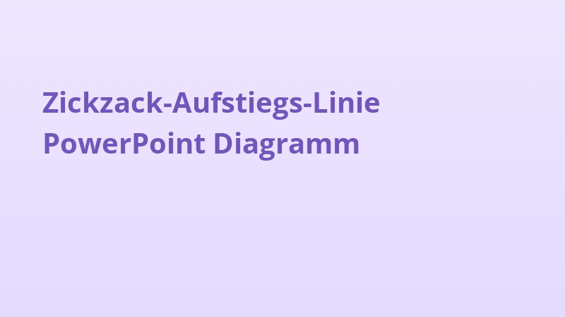 Zickzack-Aufstiegs-Linie PowerPoint Diagramm