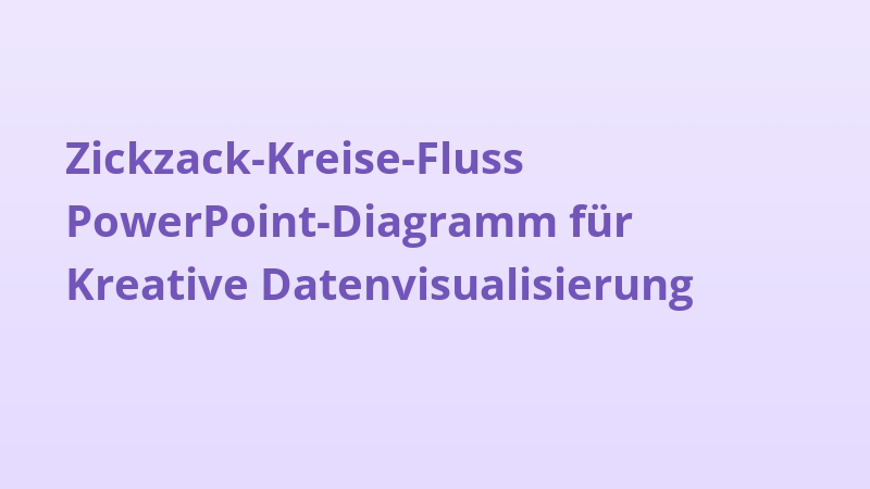 Zickzack-Kreise-Fluss PowerPoint-Diagramm für Kreative Datenvisualisierung