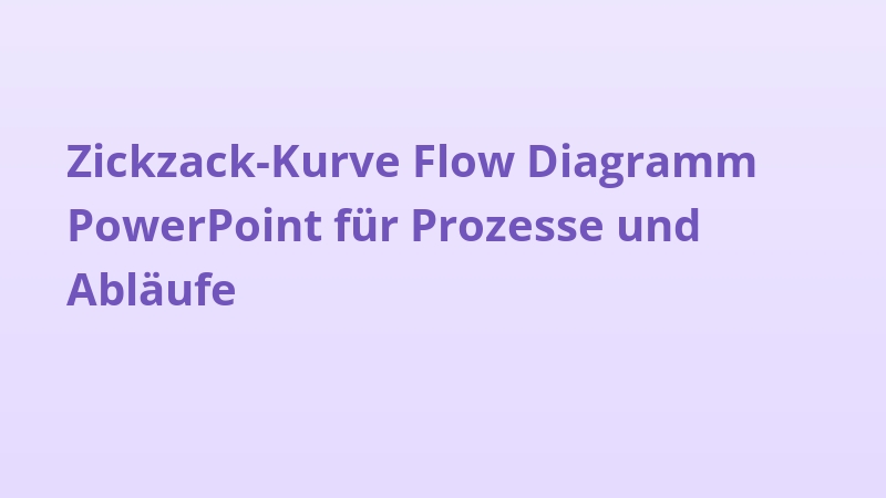 Zickzack-Kurve Flow Diagramm PowerPoint für Prozesse und Abläufe