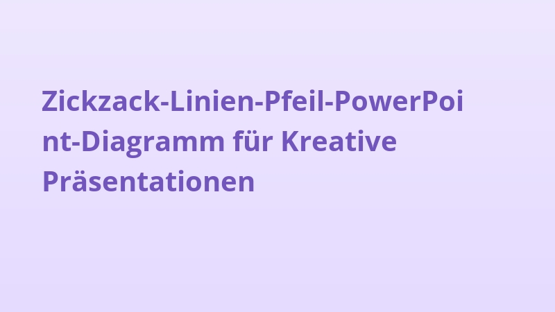 Zickzack-Linien-Pfeil-PowerPoint-Diagramm für Kreative Präsentationen