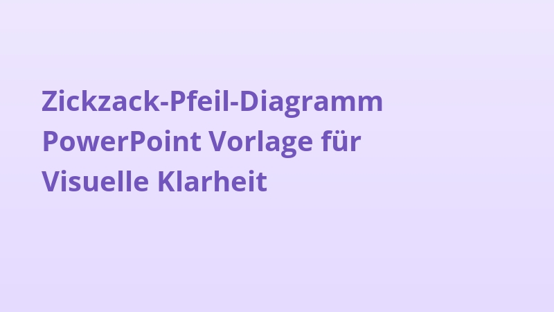 Zickzack-Pfeil-Diagramm PowerPoint Vorlage für Visuelle Klarheit