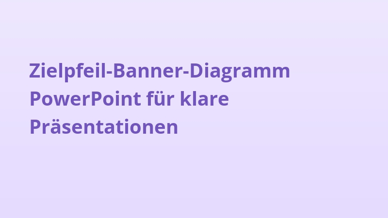 Zielpfeil-Banner-Diagramm PowerPoint für klare Präsentationen