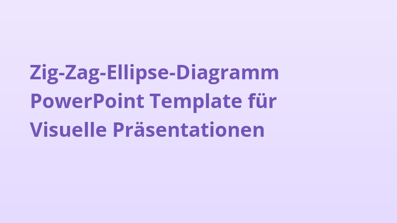 Zig-Zag-Ellipse-Diagramm PowerPoint Template für Visuelle Präsentationen