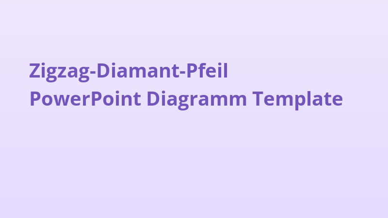 Zigzag-Diamant-Pfeil PowerPoint Diagramm Template
