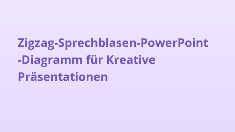 Zigzag-Sprechblasen-PowerPoint-Diagramm für Kreative Präsentationen