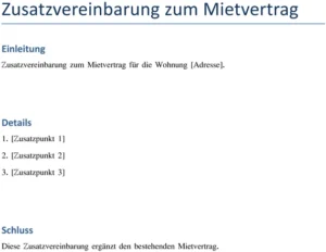 zusatzvereinbarung-zum-mietvertrag-dokument