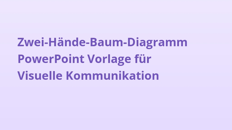Zwei-Hände-Baum-Diagramm PowerPoint Vorlage für Visuelle Kommunikation