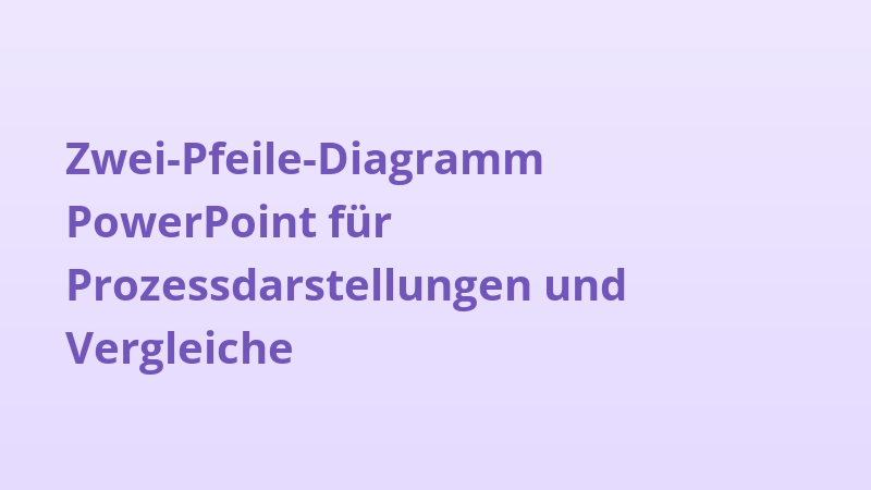 Zwei-Pfeile-Diagramm PowerPoint für Prozessdarstellungen und Vergleiche